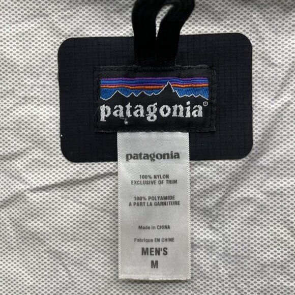 Patagonia H2No Rain Jacket Men's Medium Black Hooded Waterproof Outdoors Shell - Picture 7 of 13